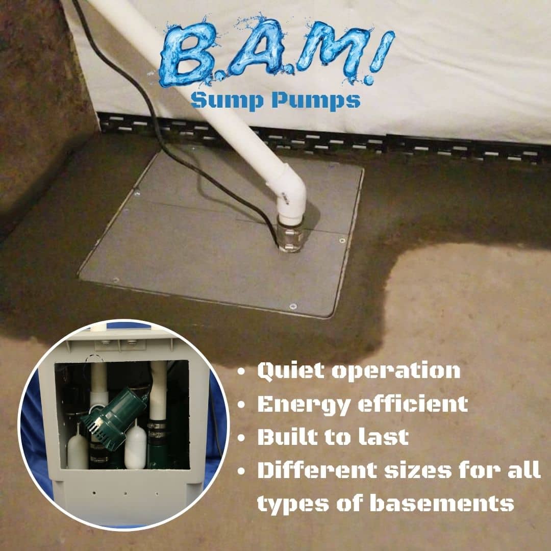 BAM Basements Sump Pump BAM Basements Sump Pump in action